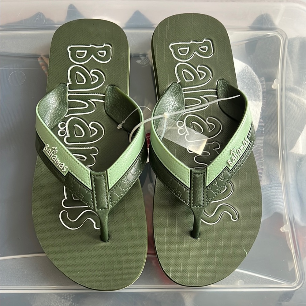 Green Bahamas Flip Flops